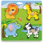 Viga Toys Пъзел с дръжки Viga - Диви животни (50840) - baby
