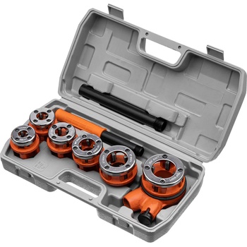 Sparta Комплект за нарязване на резби 1/4, 3/8, 1/2, 3/4, 1, 1_1/4, 9 части sparta (7733557)