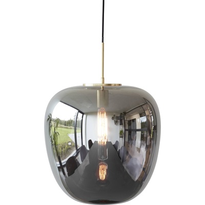 Hübsch Висяща лампа Hübsch стъклена 40 см сива (990602)
