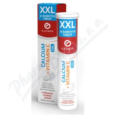 Galmed Calcium+Vitamin C XXL eff. 24 tabliet