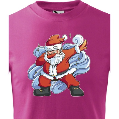 Dětské tričko Vánoční Santa 1 Purpurová Velikost Canvas Bezvatriko.cz 2157