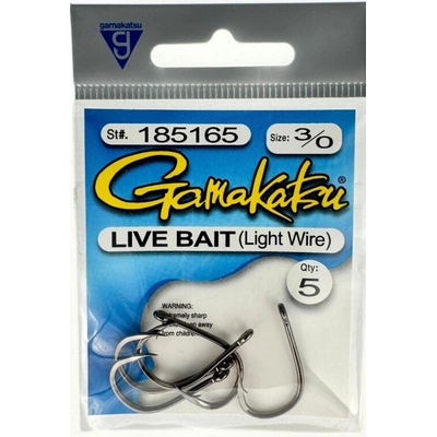 Gamakatsu Live Bait Light Wire vel.1 6 ks