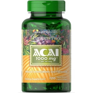 Puritan's Pride Acai 1000 mg [60 Гел капсули]