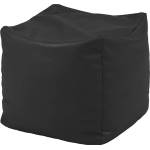 PUFRELAX Пуф, Табуретка Куб - Teteron black, Перящ се калъф, Водоустойчив, 80л (PUF-G-C-TEX-BL) - topmarket