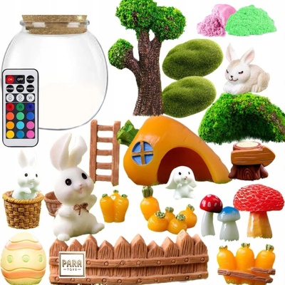 KREATÍVNA SADA MAGICKÉ TERÁRIUM KRÁLIK NOČNÁ LAMPA LED ZNAČKA PARA TOYS