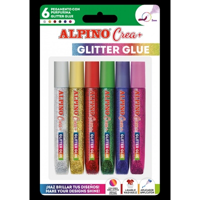 Alpino Crea třpytivé lepidlo 6 ks