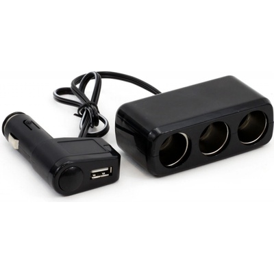 AMIO Roztrojka autozapaľovača + USB SOC2