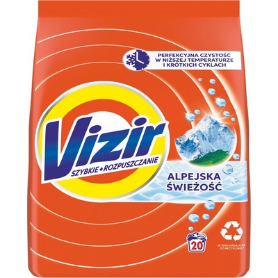 Vizir Prací prášek na bílé prádlo Alpská svěžest 20 PD 1,1 kg