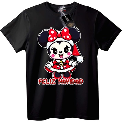 NOONEBRAND Коледна тениска Minnie Mouse Дядо Коледа - L, White