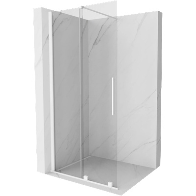 Mexen Velar плъзгаща се стенка за душ Walk-in 70 x 200 см, прозрачна 8 мм, бяла - 871-070-000-03-20 (871-070-000-03-20)