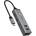 Baseus USB-C Cube Hub Adapter (CAHUB-D0G) - алуминиев 5-портов USB-C хъб за компютри и лаптопи (тъмносив)