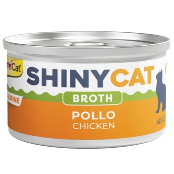 GimCat ShinyCat Chicken in Broth парченца пилешко месо в натурален бульон 70gr