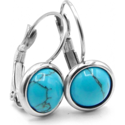 Steel Jewelry náušnice tyrkysové z chirurgické oceli NS220150