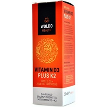 Woldohealth Vitamín D3 K2 kapky 1000 IU 50 ml