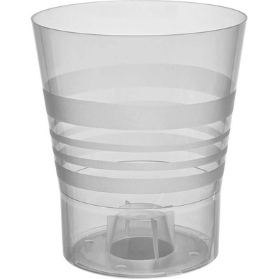 PLASTKON květináč Orchid 11 cm transparentní bílý