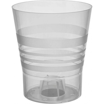 PLASTKON Dekorativní květináč Orchid 11 cm transparentní bílý