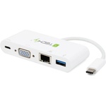 TECHLY IADAP USB31-DOCK2 Адаптер USB-C към USB-A 3.0, USB-C PD, VGA, RJ45 Gigabit (IADAP USB31-DOCK2)