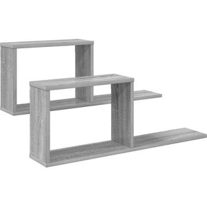 vidaXL Плаващи рафтове 2 бр. Сив Сонома 80 x 15 x 30 см (8012327)
