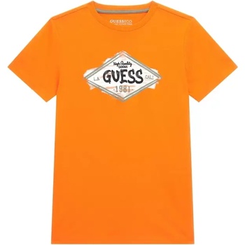 Image 1 of GUESS Оранжева памучна тениска за момче Guess