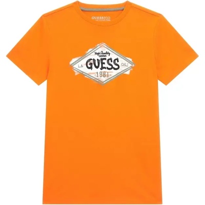 GUESS Оранжева памучна тениска за момче Guess