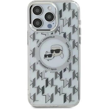 KARL LAGERFELD IML Monogram Karl & Choupette Head MagSafe Калъф за iPhone 15 - Прозрачен (3666339285302)