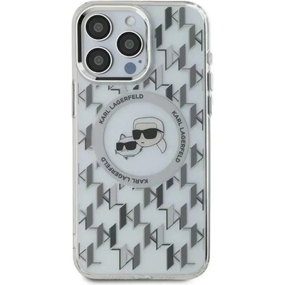 KARL LAGERFELD IML Monogram Karl & Choupette Head MagSafe Калъф за iPhone 15 - Прозрачен (3666339285302)
