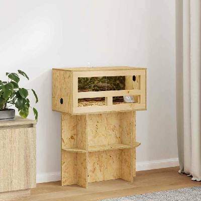 VidaXL terárium OSB hnědé 60 x 30 x 80 cm s podstavcem 9799.3397895