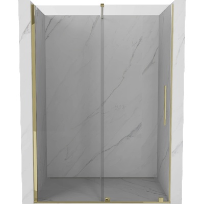 Mexen Velar плъзгаща се душ кабина 130 см, прозрачна, златиста - 871-130-000-01-50 (871-130-000-01-50)