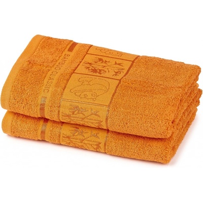 4Home Uterák Bamboo Premium oranžová, 50 x 100 cm, sada 2 ks