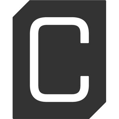 In-Design Cedulka C na dveře černá
