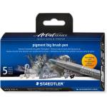 STAEDTLER Флумастри Staedtler Pigment Big Brush, 5 цв, 373 C5-1 (35080-А-373 C5-1)