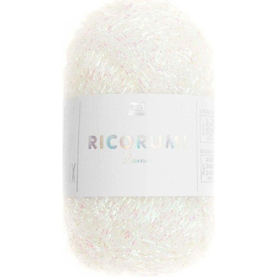 Rico Design Efektní háčkovací příze Ricorumi Lamé odstín 003 bílá - 1 ks