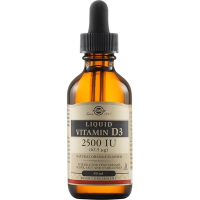 Solgar Vitamin D3, 2500 IU, 59 ml, Solgar