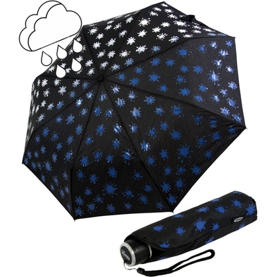 iX-brella Mini Ultra Light Paintdrops deštník měnící barvu modrá