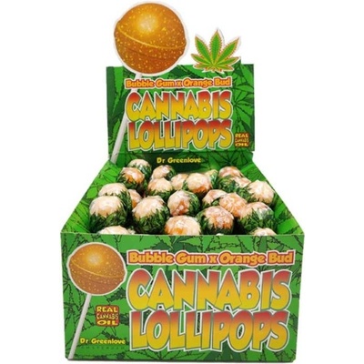 Dr. Greenlove Konopné lízátko BubbleGum X Orange Bud