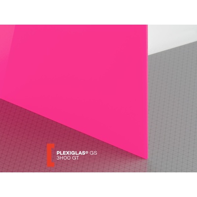 Röhm Plexisklo Plexiglas GS 3 mm 3H00 propustnost 11% 1520 x 2030 mm růžové 1 ks