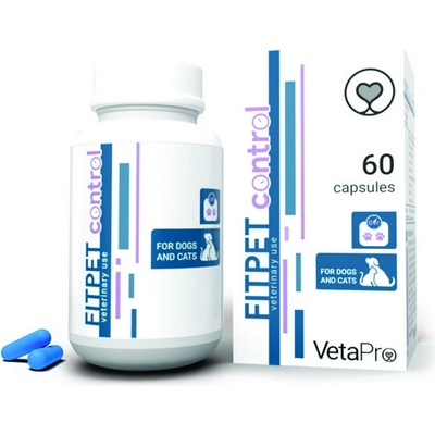 VetaPro Fitpet Control výživový doplnok na zníženie hmotnosti psov a mačiek 60 cps