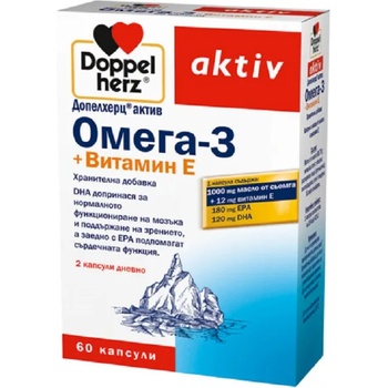 Doppelherz Aktiv Омега-3 + Витамин Е, 60 капсули
