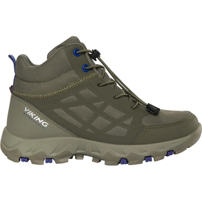 Viking Детски туристически обувки Viking Kid's Track Mid Waterproof SL Walking boots - Olive - размер 36 (EU) (702-4634-0217)