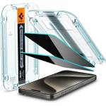 Spigen iPhone 15 Pro Max SPIGEN EZ FIT екранен протектор стъкло 2бр 2.5D, 9H + рамка, TRANSFER AGL06874 (AGL06874)