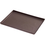 Lékué Тава за печене на пица Lekue 1009040, 40x30x1.2 см, Перфорирана, Платинен силикон, От -60 до +220C, Кафяв (1009040)