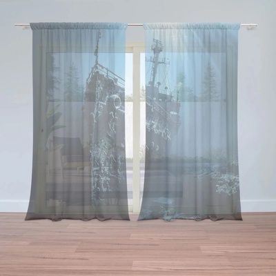 Sablio Záclony Vrak lode na dne mora: 2ks 150x250cm