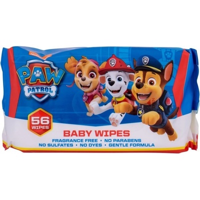 Nickelodeon Paw Patrol Baby Wipes dětské vlhčené ubrousky 56 ks