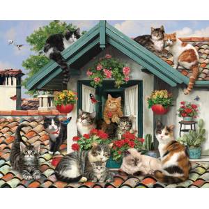 Mr. Broccoli - Puzzle Cats on the Roof - 1 000 piese