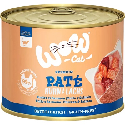 WOW Cat Adult Paté kuracie s lososem 200 g