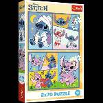 Trefl Puzzle 2x70 Theres no boredom with Stitch Disney Lilo Stitch Trefl 34444