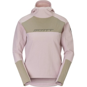 Scott Фланелка с дълъг ръкав за колоездене Scott Women's Hoodie Vertic Pro Warm Cycling jersey - Wax Pink / Portobello Beige - размер XS (156-3153-0111)