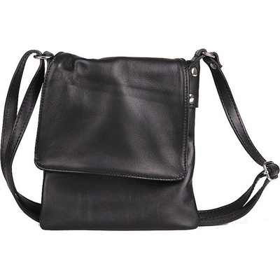 Malá kožená crossbody kabelka no. 74 černá