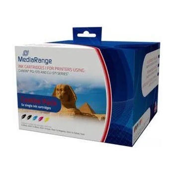 Compatible Kомплект от 5 мастилници MediaRange Multipack for Canon PGI-570 и CLI-571 с чип - MRCP570C571
