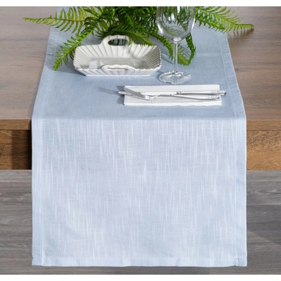 Eurofirany Jednofarebný behúň šerpa svetlo modrý svetlomodrá Polyester 40x140cm